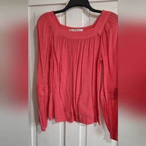 LC Lauren Conrad Vibrant Pink Blouse